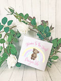Personalised Congratulations New Baby Card - Pink, Blue or Brown Bear