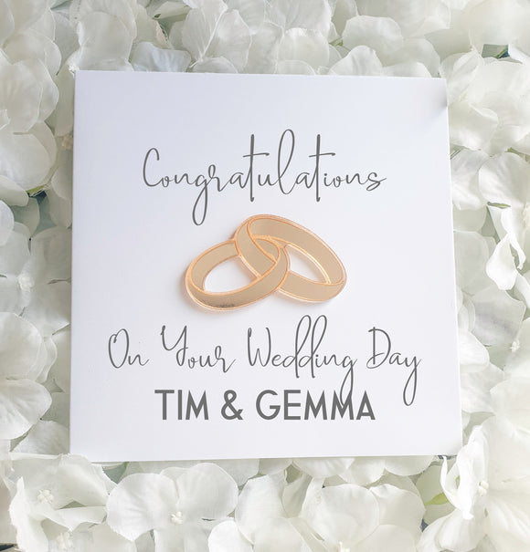 Personalised Congratulations On Your Wedding Day Keepsake Card