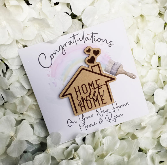 Personalised Congratulations On Your New Home Keepsake Magnet Card