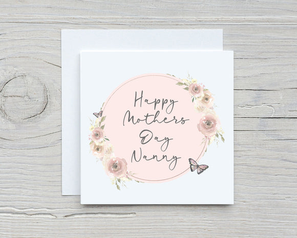 Personalised Happy Mothers Day Card - Floral Design