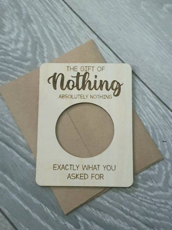 Novelty Funny Christmas Birthday Gift - The Gift Of Nothing