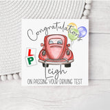 Personalised Congratulations On Passing Your Driving Test Greetings Card - Passed Driving Test Card