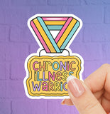 Chronic Illness Warrior Sticker - Waterproof Sticker - Invisible Illness Warrior Sticker - EDS - Fibromyalgia - MS - CFS